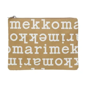 Marimekko Kultur- Und Kosmetikbeutel^Logo Tasche, A5, Braun - Naturweiß