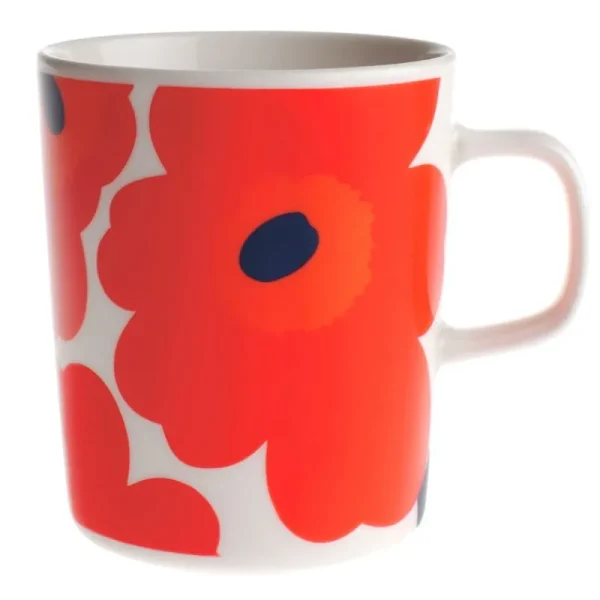 Marimekko Geschirr^Oiva – 2,5 dl Becher Unikko, weiß – rot – blau