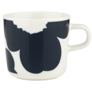 Marimekko Geschirr^Oiva - Iso Unikko Kaffeetasse, 2 dl, weiß - dunkelblau