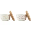 Marimekko Geschirr^Oiva - Piirto Unikko Schale, 2,5 dl, 2er-Set, weiß - gold - dunkelrot