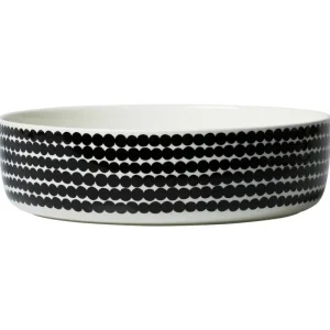 Marimekko Geschirr^Oiva - Räsymatto Servierteller, 3 l, weiß-schwarz