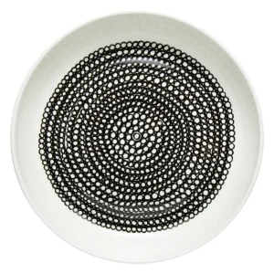 Marimekko Geschirr^Oiva - Räsymatto Teller 20,5 cm, Weiß – Schwarz
