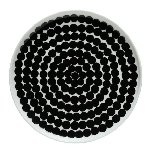 Marimekko Geschirr^Oiva – Siirtolapuutarha Teller, 20 cm, schwarz - weiß