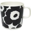 Marimekko Geschirr^Oiva – Unikko Becher 4 dl, Weiß – Schwarz