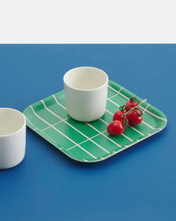 Marimekko Geschirr^Oiva - Unikko Kaffeetasse ohne Henkel, 2 Stück, Cremeweiß - Weiß