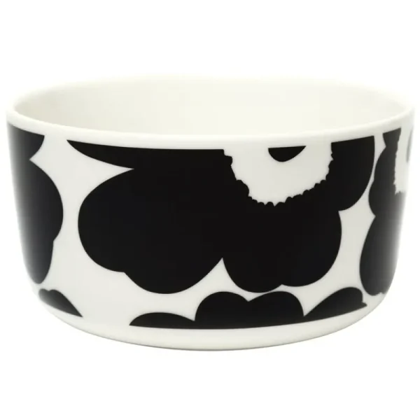 Marimekko Geschirr^Oiva – Unikko Schale 5 dl, Weiß – Schwarz