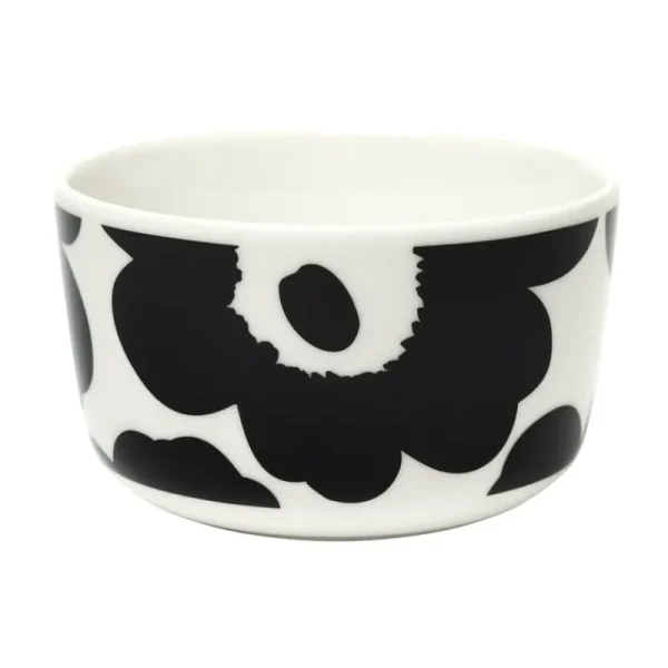 Marimekko Geschirr^Oiva – Unikko Schale, 2,5 dl, weiß – schwarz