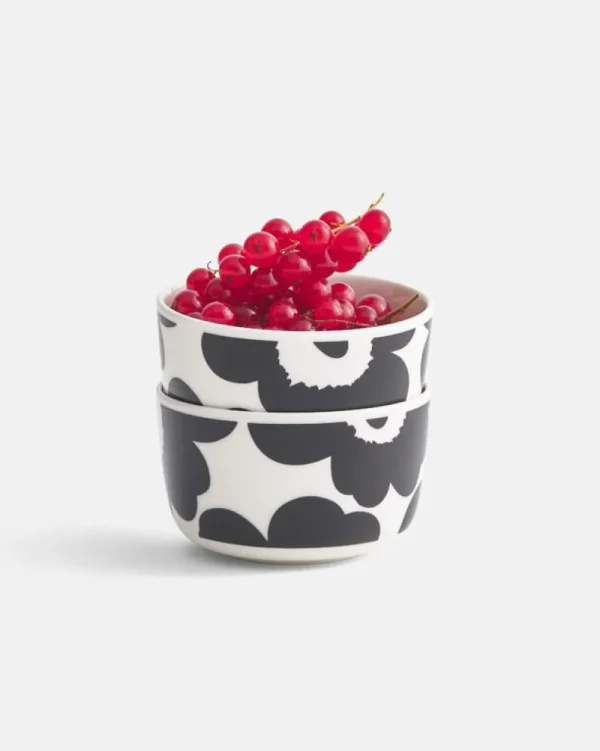 Marimekko Geschirr^Oiva – Unikko Schale, 2,5 dl, weiß – schwarz