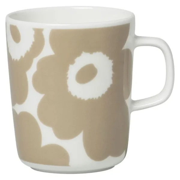 Marimekko Geschirr^Oiva - Unikko Tasse, 2,5 dl, weiß - beige