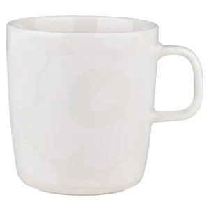 Marimekko Geschirr^Oiva - Unikko Tasse, 400 ml, Cremeweiß - Weiß
