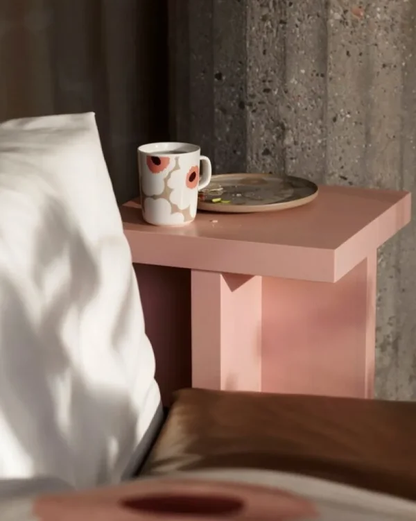 Marimekko Geschirr^Oiva - Unikko Tasse, 2,5 dl, Weiß - Lehmbraun - Puder - Rot
