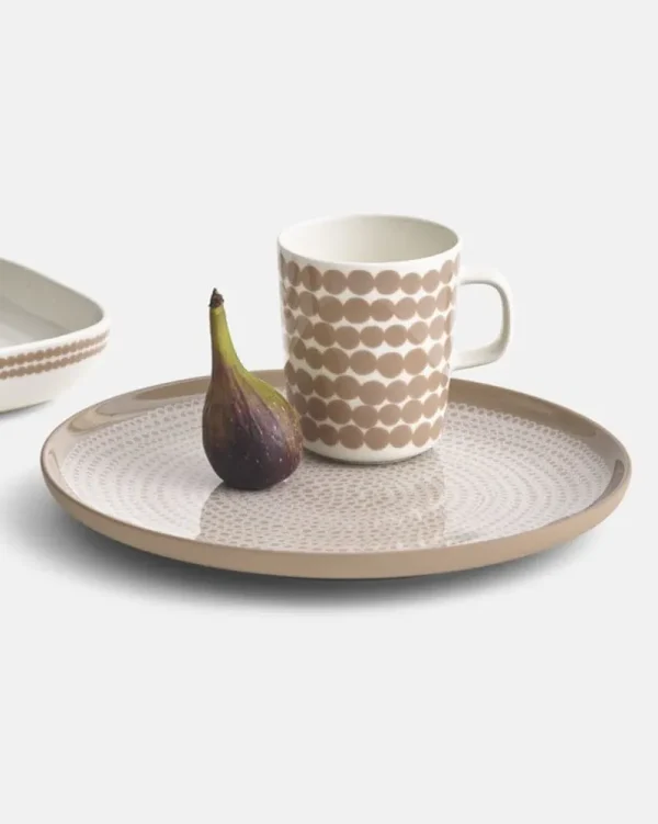 Marimekko Geschirr^Oiva - Unikko Tasse, 2,5 dl, weiß - beige