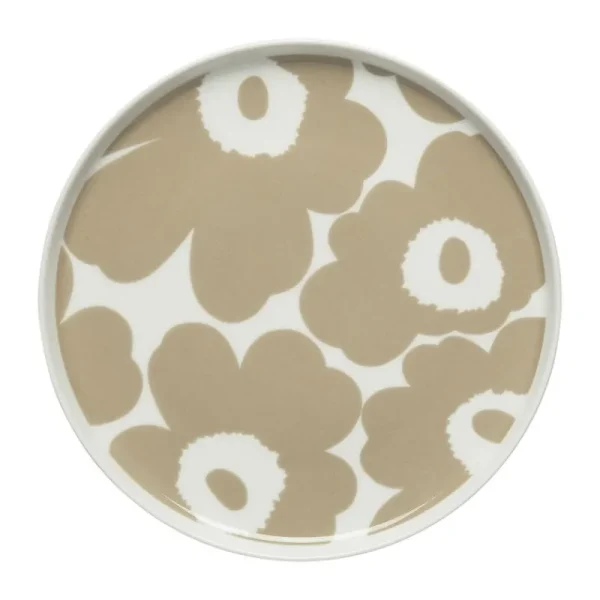 Marimekko Geschirr^Oiva - Unikko Teller, 20 cm, weiß - beige