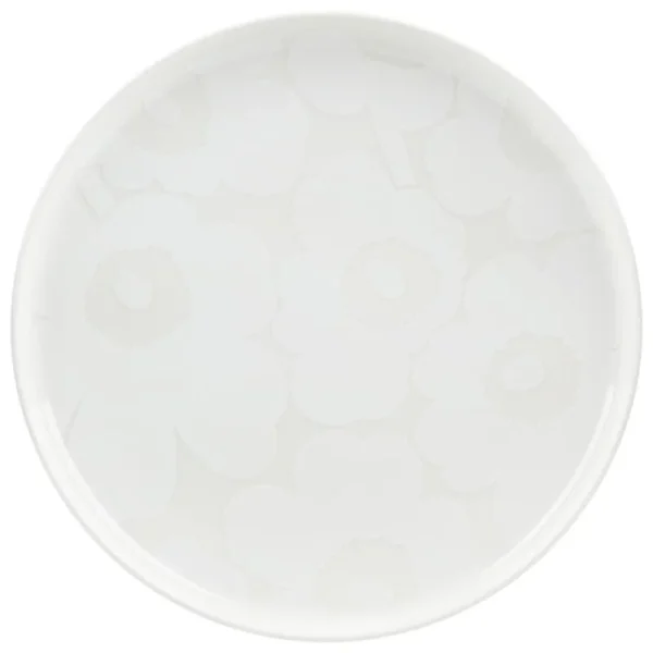 Marimekko Geschirr^Oiva - Unikko Teller, 25 cm, Cremeweiß - Weiß