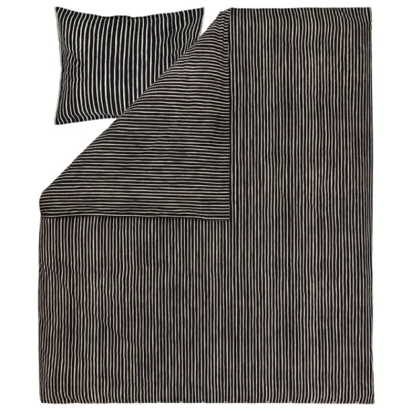 Marimekko Bettwäsche^Piccolo Bettbezug, 240 x 220 cm, schwarz - naturweiß