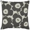 Marimekko Kissen^Pieni Unikko Kissenbezug, 47x47cm, naturweiß - anthrazit - sand