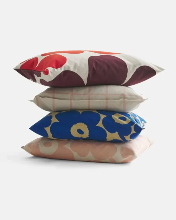 Marimekko Kissen^Pieni Unikko Kissenbezug 50 x 50 cm, Pfirsichrosa - Baumwolle
