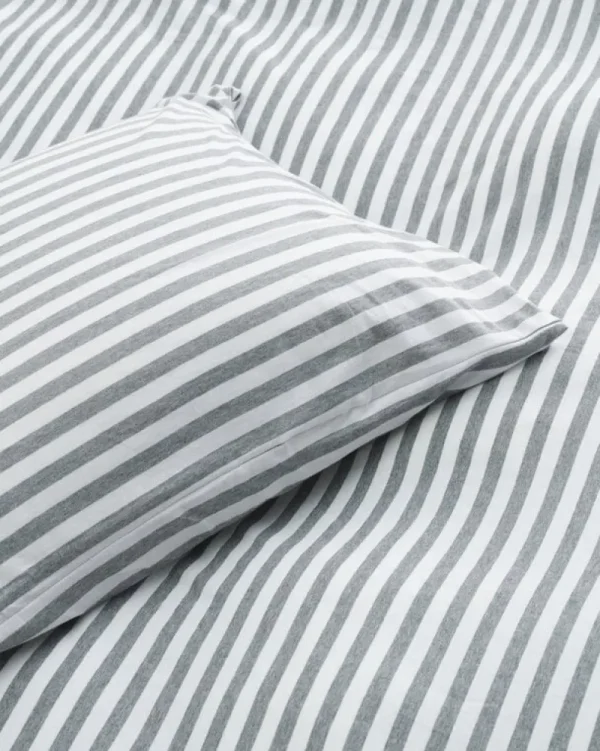 Marimekko Bettwäsche^Tasaraita Kopfkissenbezug, grau/weiß