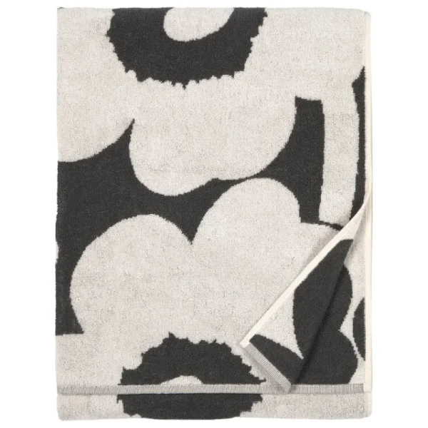 Marimekko Badezimmertextilien^Unikko Badehandtuch, Grau - Cremeweiß