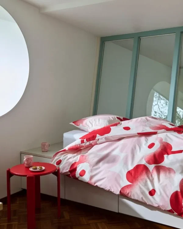 Marimekko Bettwäsche^Unikko Häävihdys Bettwäscheset, 150 x 210 cm, pink - rot