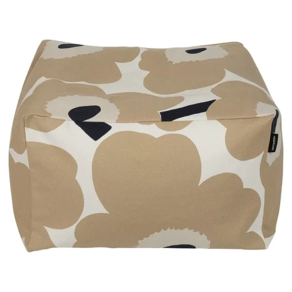 Marimekko Kissen | Sitzgelegenheiten^Unikko Puffi Hocker, cremeweiß - beige - dunkelblau