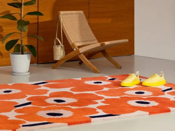 Marimekko Teppiche Und Läufer^Unikko Teppich, Orangerot