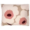 Marimekko Bettwäsche^Unikko-Kissenbezug, 50 x 60 cm, Beige – Baumwolle – Rosa