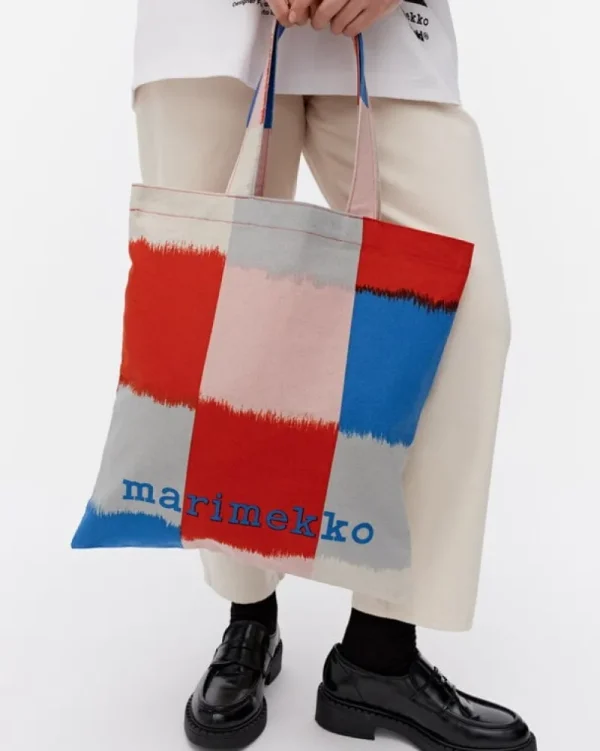 Marimekko Taschen^Vankka Ostjakki Tragetasche, 43 x 41 cm, pink - blau - rot