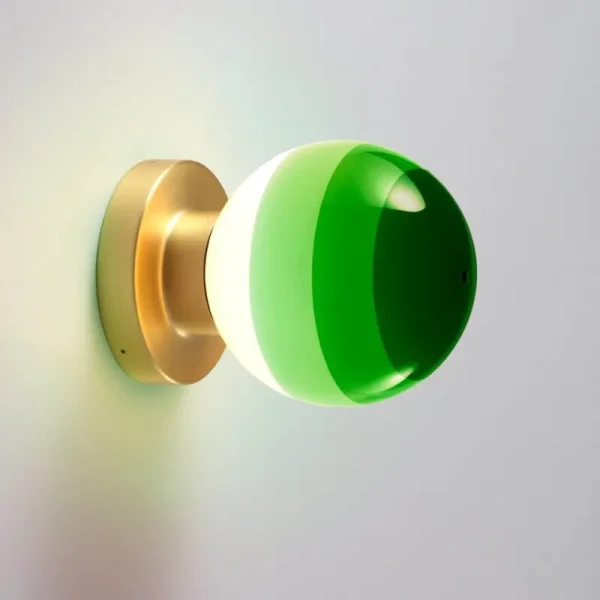 Marset Wandleuchten-Dipping Light A2–13 Wandleuchte, Grün – Messing