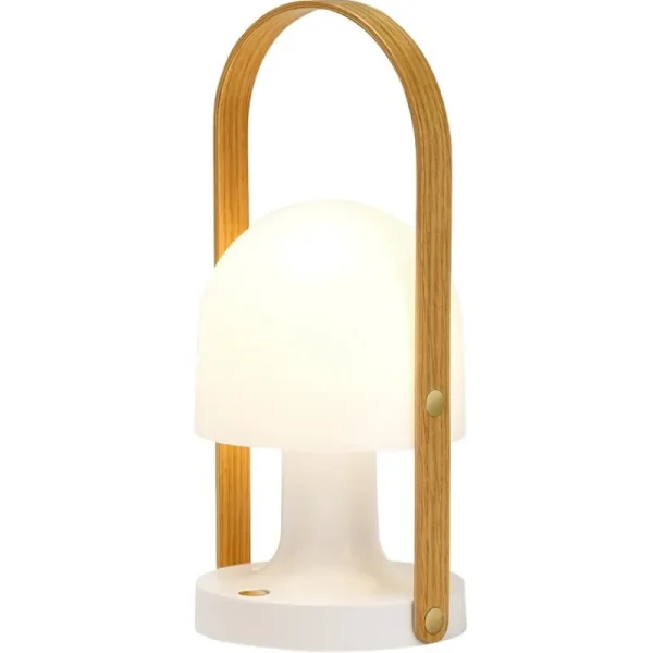 Marset Tischlampen | Tragbare Lampen-FollowMe Plus Lampe, Weiß, Eiche