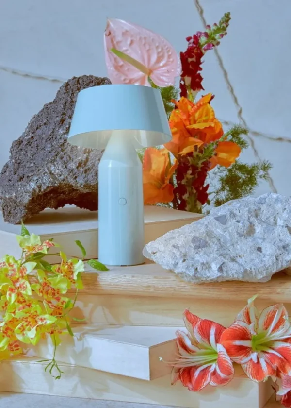 Marset Tischlampen | Tragbare Lampen-Tischleuchte Bicoca, hellblau