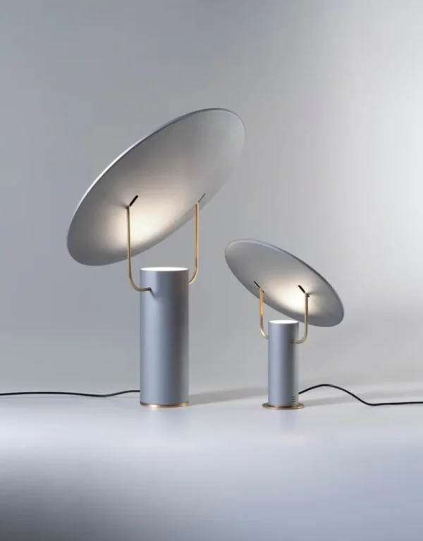 AGO Tischlampen-Martinelli Luce TX1 Luxury Tischleuchte, M, Grau – Messing