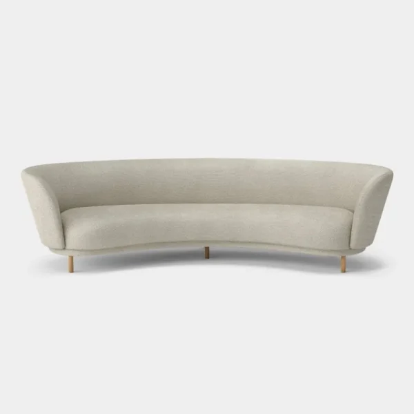 Muuto Sofas Und Liegen-Massproductions Dandy Sofa, 4-Sitzer, Eiche natur - Sahco Safire 0007