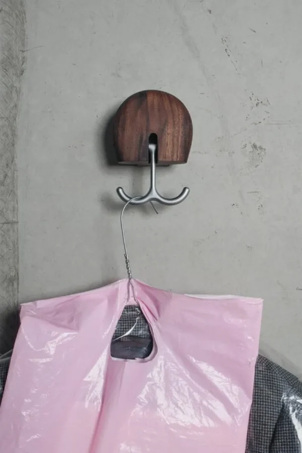 Massproductions Garderoben Und Kleiderbügel^Hercule-Wandhaken, Walnuss geölt