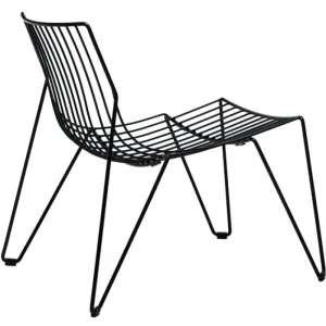 Massproductions Terrassenmöbel^Tio Loungesessel, Schwarz