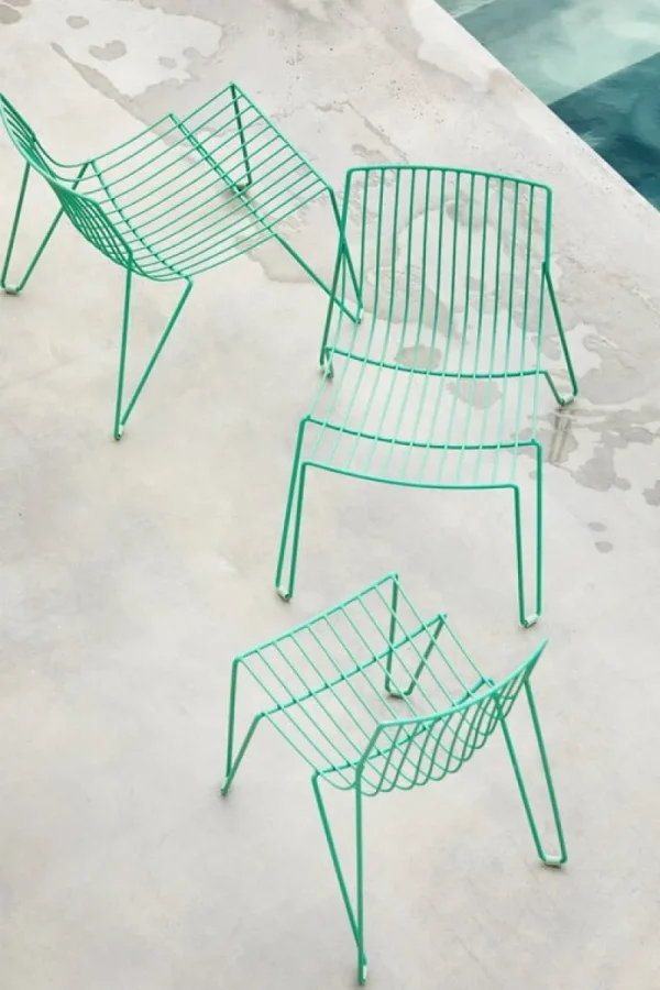 Massproductions Terrassenmöbel | Sitzgelegenheiten^Tio Stuhl, Oilcloth Green