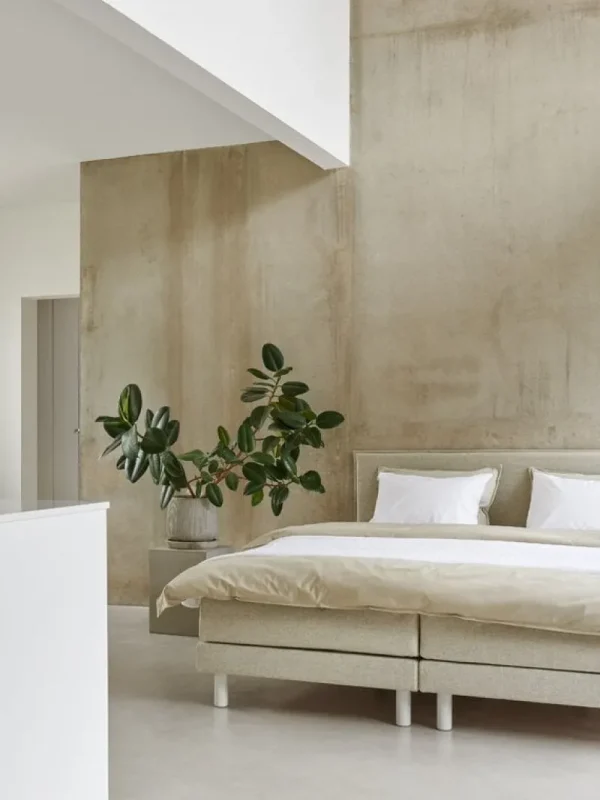 Matri Betten-Aina Bett, 120 × 200 cm, Elfenbein Melange