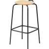 Vaarnii Sitzgelegenheiten-Mattiazzi MC16 Forcina Barhocker, 74 cm, Stahl schwarz – Esche