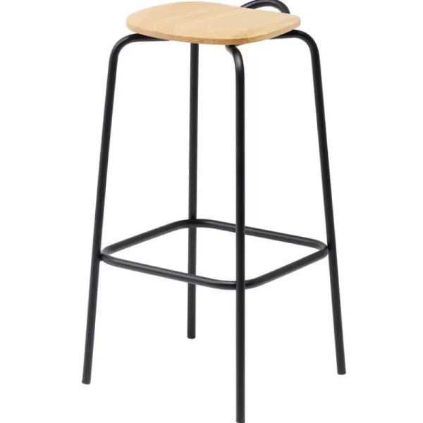 Vaarnii Sitzgelegenheiten-Mattiazzi MC16 Forcina Barhocker, 74 cm, Stahl schwarz – Esche