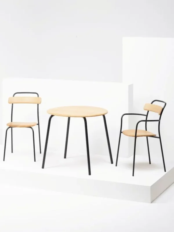 Vitra Sitzgelegenheiten-Mattiazzi MC16 Forcina Sessel, schwarzer Stahl – Esche