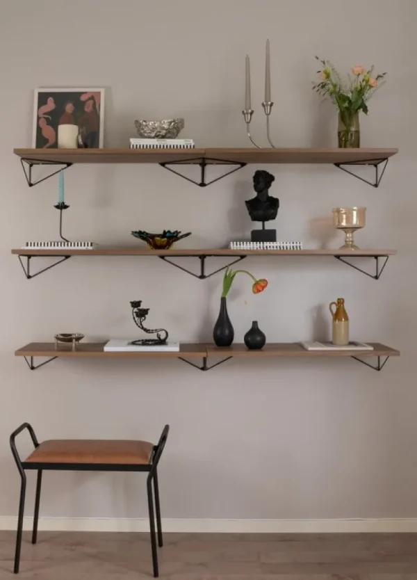 HAY Sitzgelegenheiten-Maze Anyone Hocker, Schwarz – Vintage cognacbraun