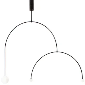 Michael Anastassiades Deckenleuchten-Mobile Chandelier 9, schwarz patiniertes Messing