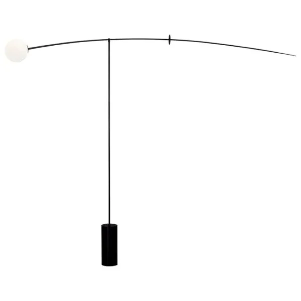 ferm LIVING Stehleuchten-Michael Anastassiades Mobile Chandelier 5 Stehleuchte, schwarz patinierter Messing