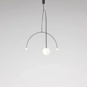 Michael Anastassiades Deckenleuchten-Mobile Chandelier 9, schwarz patiniertes Messing