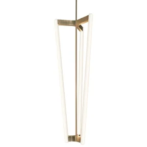 Michael Anastassiades Deckenleuchten-Tube Kronleuchter, Satin Brass