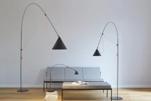 Muuto Stehleuchten-Midgard AYNO L Stehleuchte, 3000 K, Schwarz - Orange
