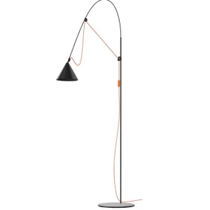 Muuto Stehleuchten-Midgard AYNO L Stehleuchte, 3000 K, Schwarz - Orange