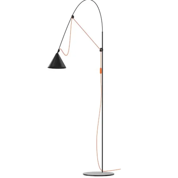 Muuto Stehleuchten-Midgard AYNO L Stehleuchte, 3000 K, Schwarz - Orange