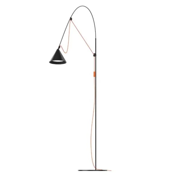 Muuto Stehleuchten-Midgard AYNO L Stehleuchte, 3000 K, Schwarz - Orange