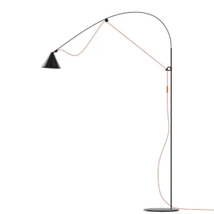 Muuto Stehleuchten-Midgard AYNO L Stehleuchte, 3000 K, Schwarz - Orange